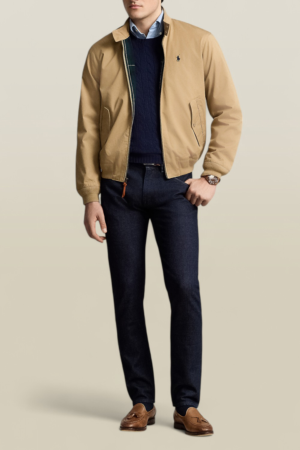 תמונת כל הלוק של ז'קט כותנה